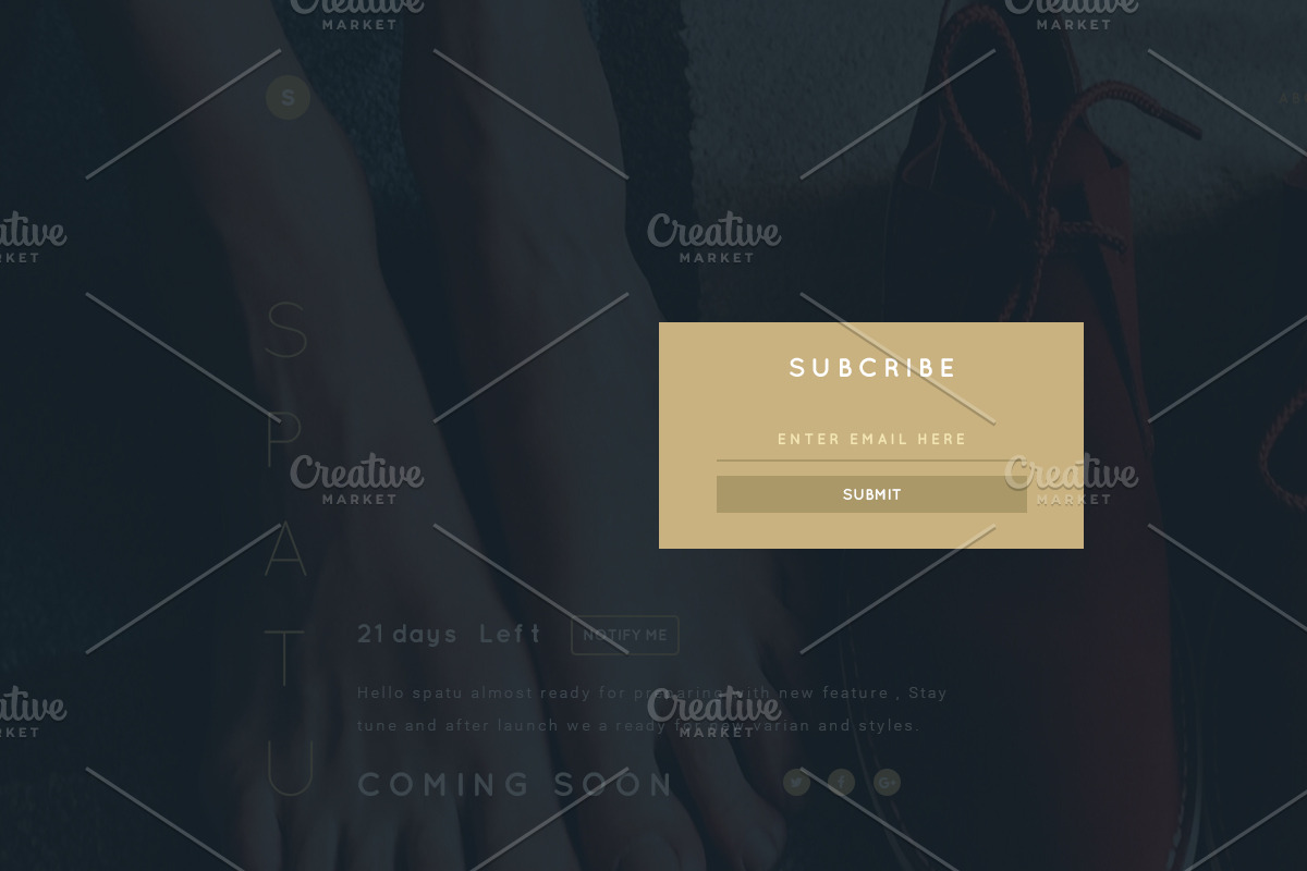 Spatu Coming soon template, a Templates & Theme by Kayytechin Shop (Photo 5 of 5)