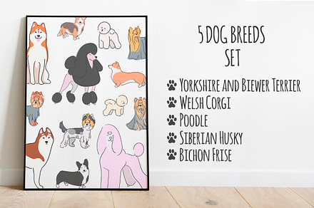 5 DOG BREEDS collection