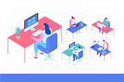 Isometric cartoon people vector set, a Person Illustration by Vector_Art (Thumbnail 10 of 24)