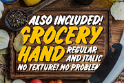 Grocery Brush & Hand (PLUS Extras), a Script Font by Tom Chalky (Thumbnail 2 of 10)