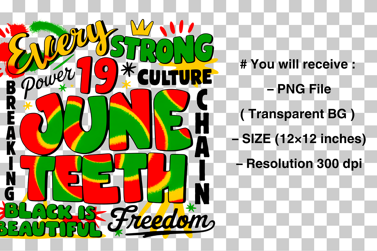Juneteenth Trendy PNG Bundle, a Graphic by Black Gallery (Photo 19 of 21)