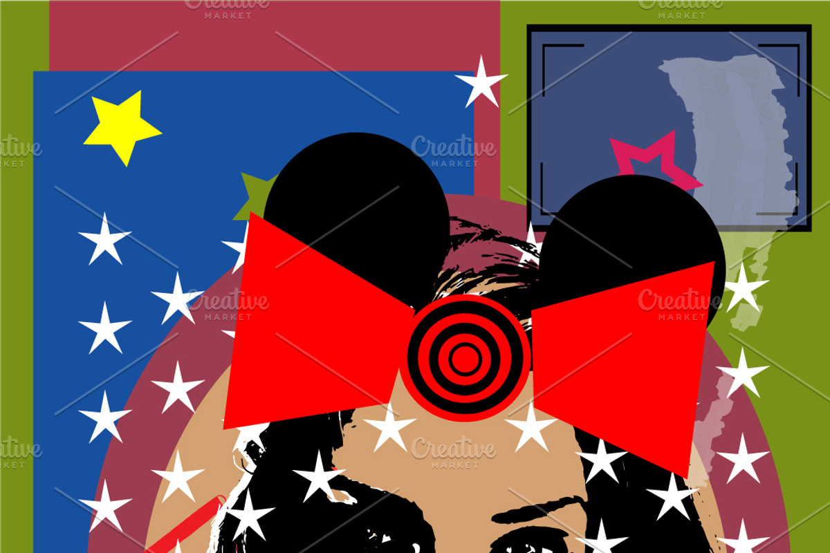 Pop Art Girl with Stars. The image f, a Graphic by TeaGraphicDesign
