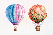 Pastel Hot Air Balloons Clipart, an Illustration by Dream Creation (Thumbnail 6 of 6)
