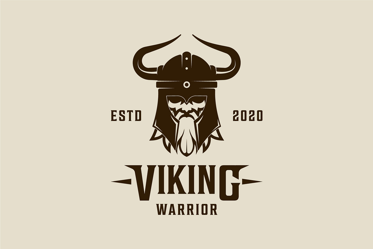 viking of helmet with face design, a Branding & Logo Template by zyxroun shop