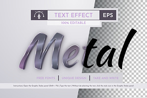 Metal - Editable Text Effect