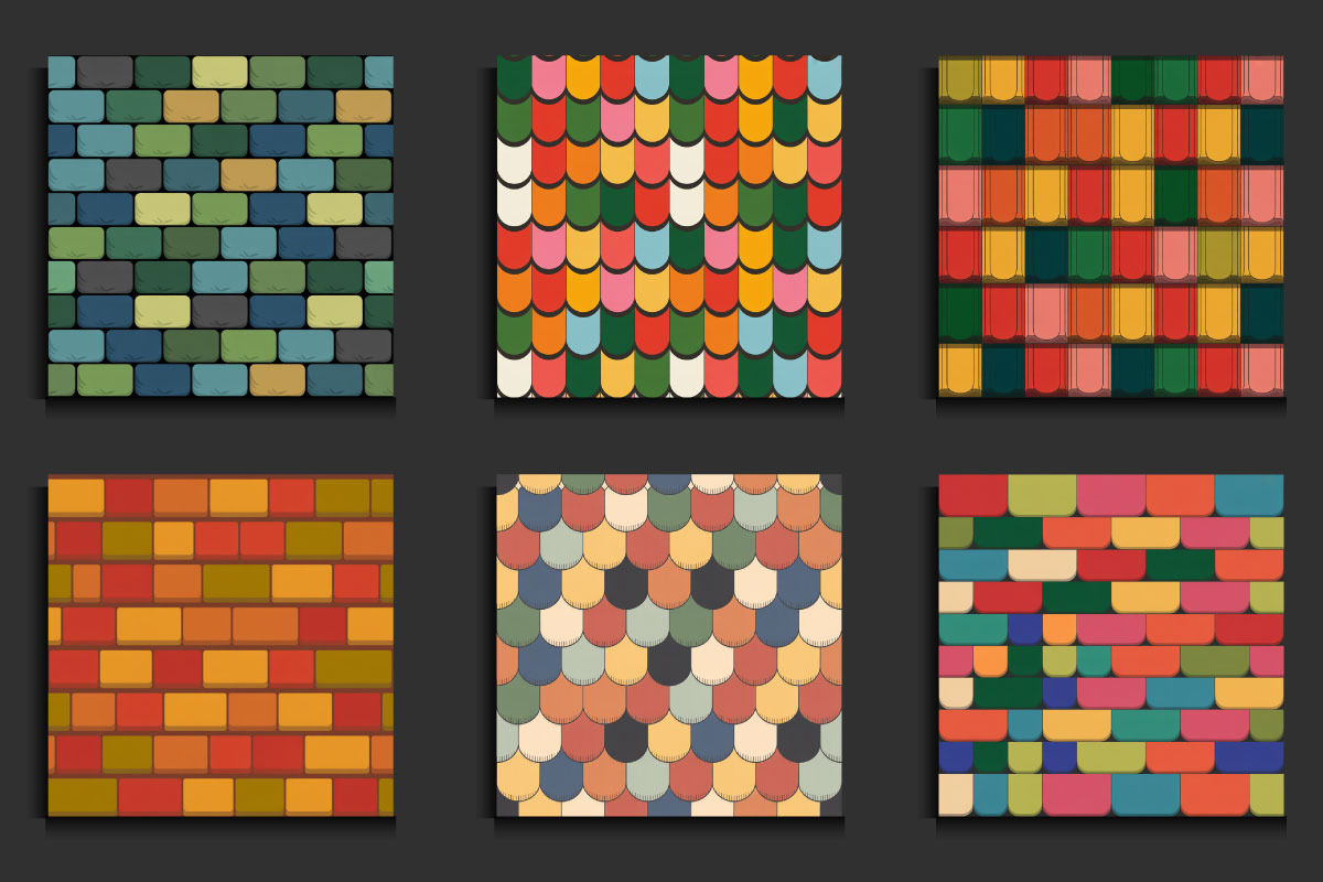 20 Roof Textures Seamless Patterns, a Pattern Graphic by protabsorkar11 (Photo 3 of 4)