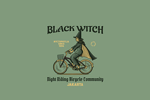 Black Witch Logo Template