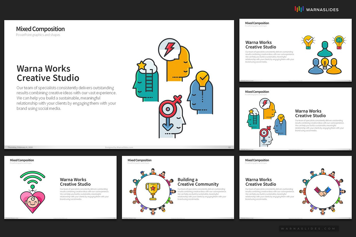 Mixed Graphics PowerPoint Templates, a Presentation Template by Warna Works (Photo 11 of 13)