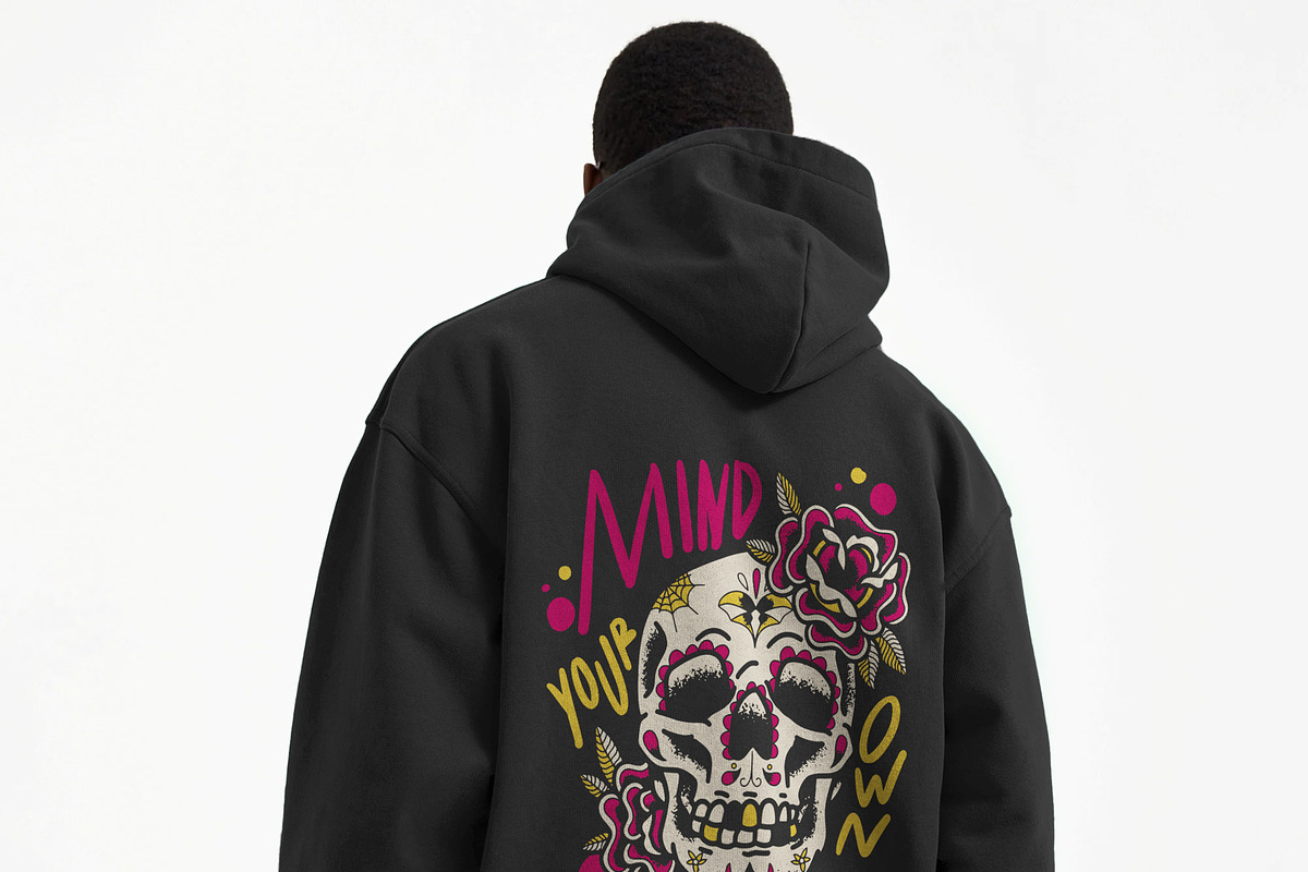streetwear oversized Hoodie PSD Mockup