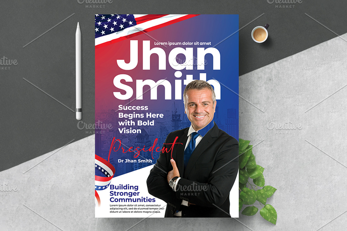 Political Campaign Flyer Template, a Flyer Template by Artonix (Photo 3 of 3)