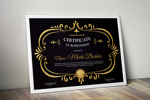 Certificate Word | PSD | AI, a Stationery Template by Curve Design