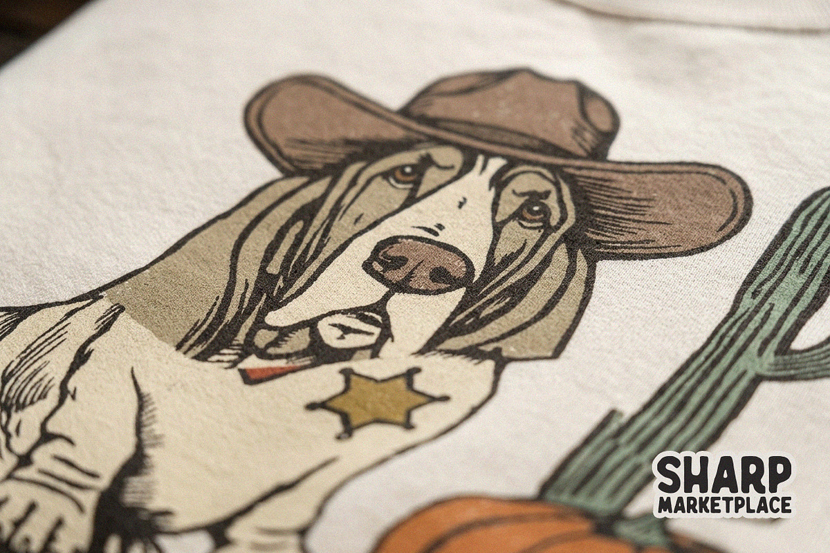 Basset Hound Sheriff With Cowboy, an Object Graphic by SharpMarketplace (Photo 6 of 6)