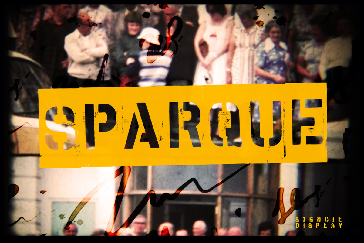 Sparque - Stencil Font, a Font by Craft Graphic Type (Photo 1 of 8)