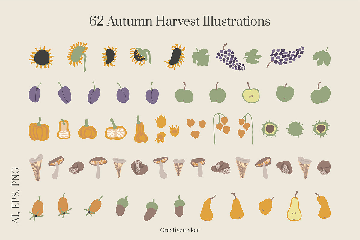 Abstract Autumn Flora, an Object Graphic by Creativemaker (Photo 2 of 11)