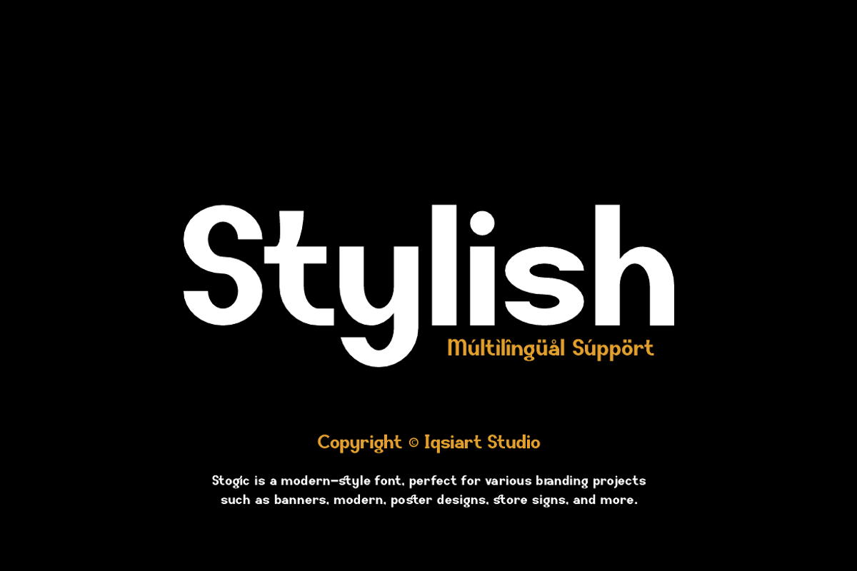 Stogic - Modern Stylish Font, a Sans Serif Font by Iqsiart Studio (Photo 2 of 13)
