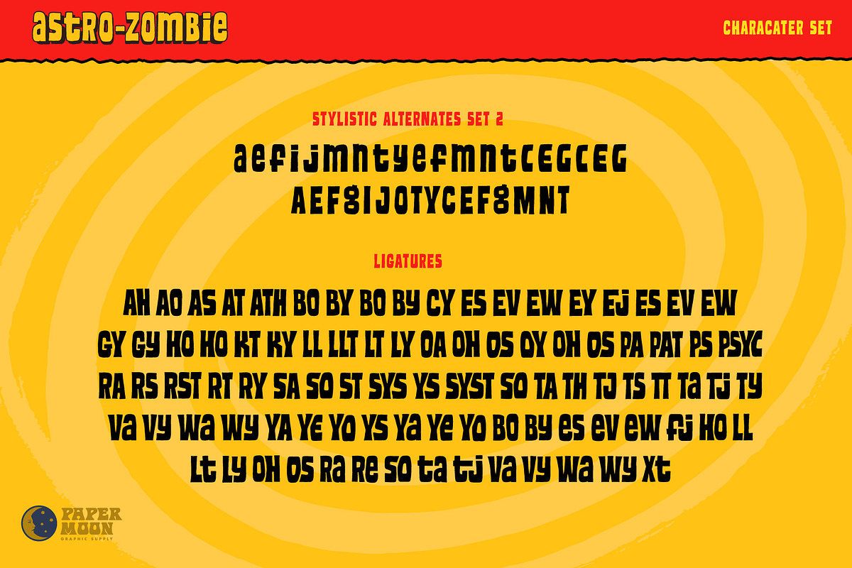 PM Astro-Zombie Design Collection, a Handwritten Font by Paper Moon Graphic Supply (Photo 3 of 13)