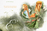Watercolor Elf Clipart Set, a Person Illustration by ArtCreationsDesign (Thumbnail 4 of 8)