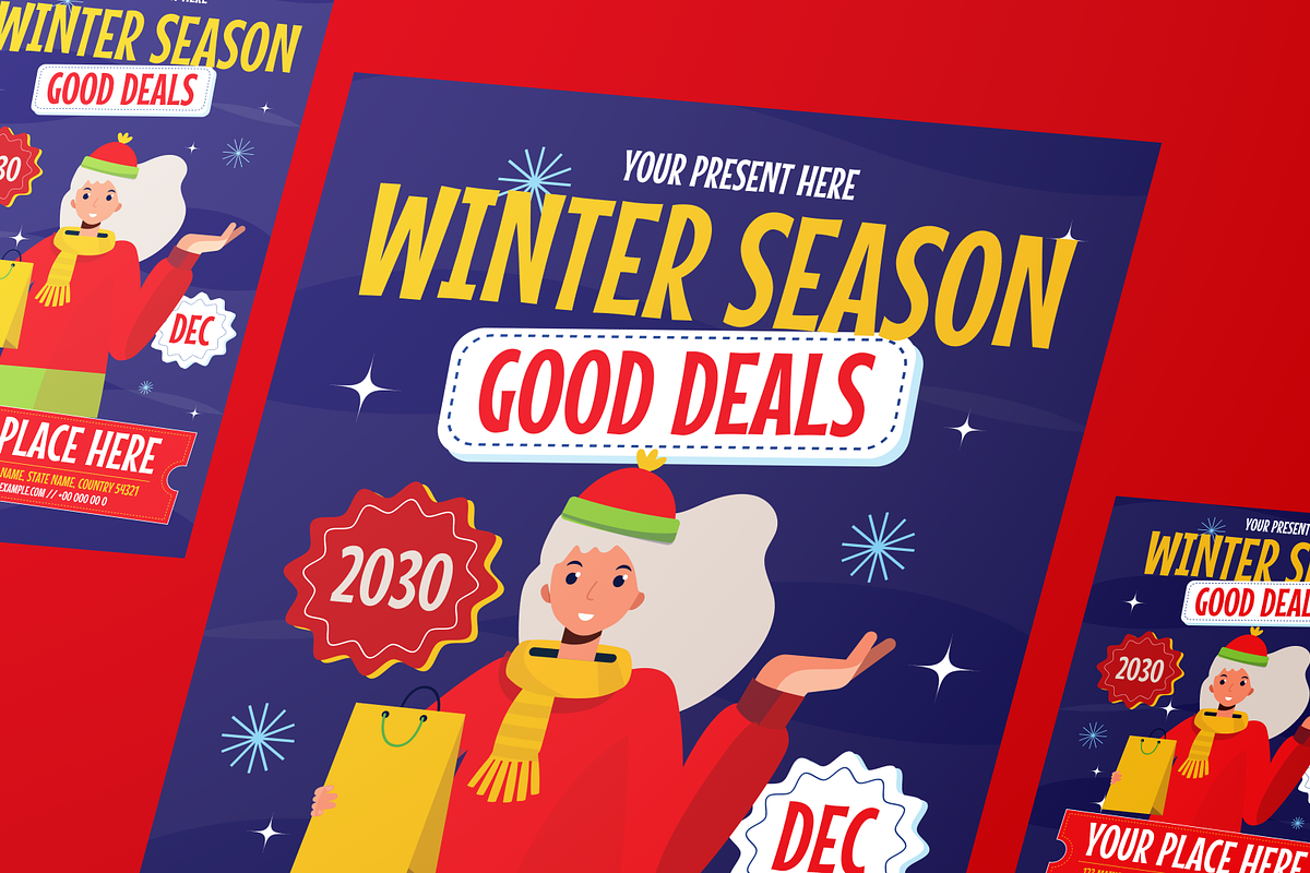 Winter Season Good Deals Flyer Set, a Flyer Template by Annora Studio (Photo 5 of 6)