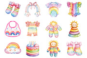 Pastel Baby Clipart, a Seasonal Illustration by CitraGraphics (Thumbnail 4 of 6)
