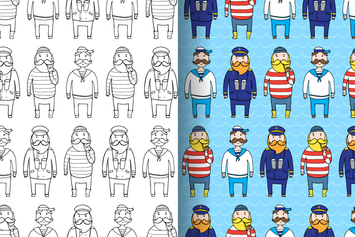 Sea and sailing patterns, a Pattern Graphic by merion_merion (Photo 2 of 5)