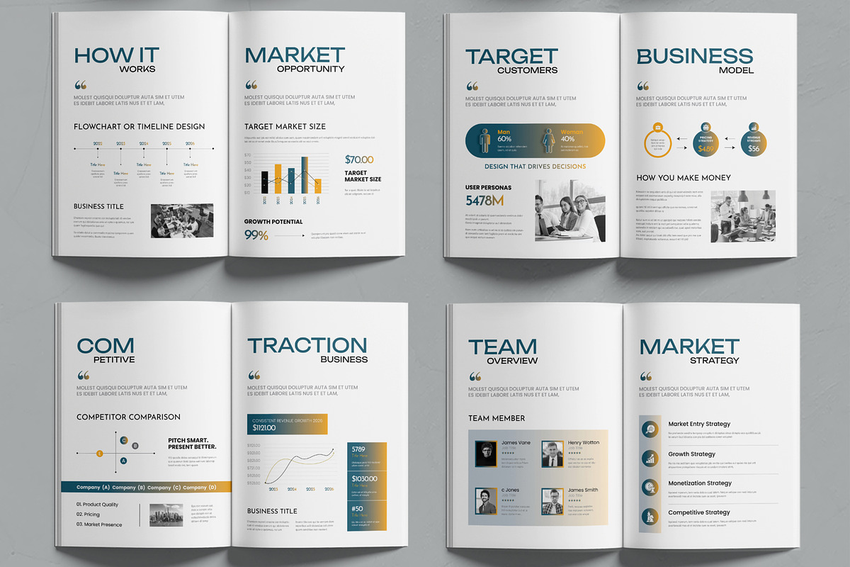 Business Pitch Deck Brochure Design, a Brochure Template by MightyDesign (Photo 3 of 6)