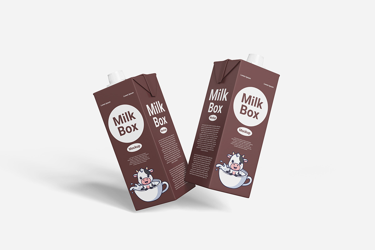 Milk Box Mockup, a Product Mockup by Indah (Photo 3 of 6)
