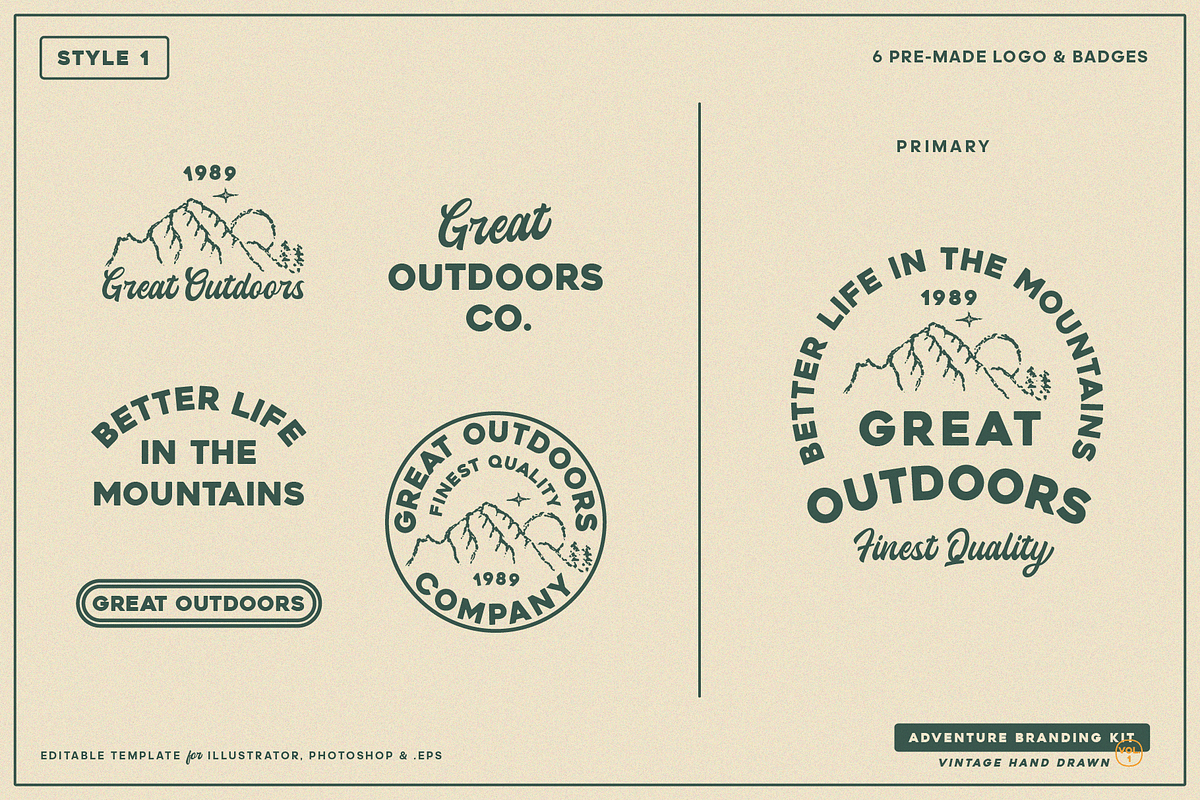 Adventure Branding Kit, a Branding & Logo Template by Refolve Design (Photo 2 of 29)