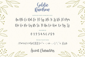 Goldie Rainbow - Handwritten Font