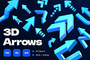 3D Arrows, an Object 3D Model by Rakata Studio (Thumbnail 1 of 6)