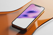 Realistic Smartphone Mockup Set, an iPhone Mockup by Mego-studio (Thumbnail 9 of 10)