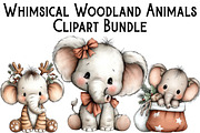 Whimsical Woodland Animals Clipart, an Illustration by Pixels.Craft (Thumbnail 1 of 6)