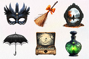 Victorian Halloween Clipart PNG, an Illustration by Dream Creation (Thumbnail 6 of 7)