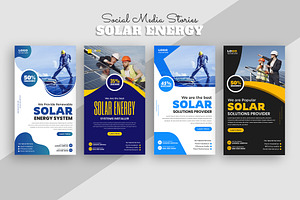 Solar Energy social media Stories, a Social Media Template by nandinigraphics