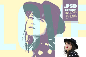 Vector Portrait Effect PSD, a Layer Style Add-On by McLittle Stock