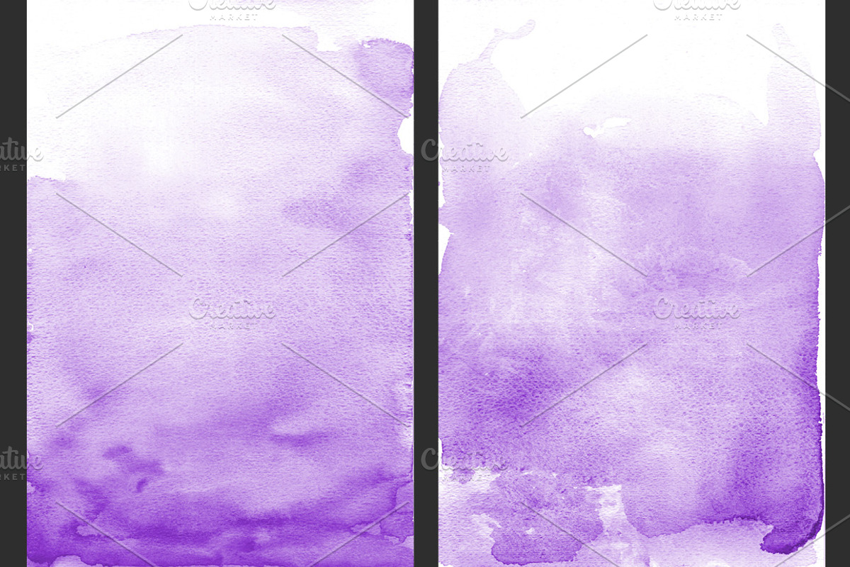 Purple Ombre Watercolor Backgrounds, a Texture Graphic by M. by mprintly (Photo 3 of 6)