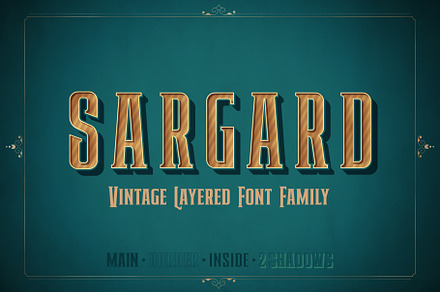 Sargard Font Family, a Serif Font by Sentavio