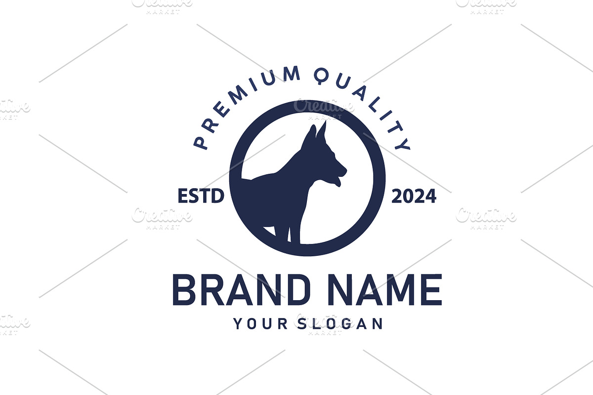 domestic dog logo animal care, a Branding & Logo Template by Maylianaw28