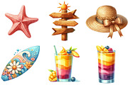 Watercolor Summer Clipart, an Illustration by DreamPrint404 (Thumbnail 6 of 6)