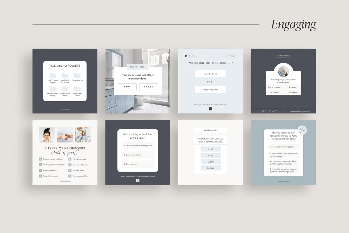 Real Estate Instagram Post Templates, a Social Media Template by LiliesandBerries (Photo 9 of 23)