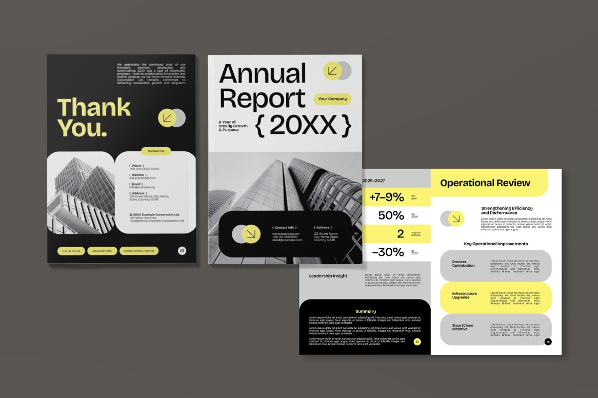 Business Annual Report Book, a Print Template by graphicook (Photo 3 of 4)
