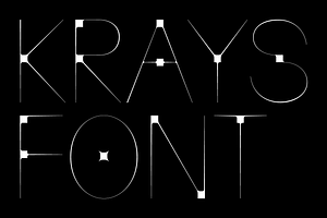 Krays — Extra Thin Accidental Font