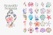 coastal watercolor clipart bundle, a Decorative Illustration by Patishop Art (Thumbnail 5 of 11)
