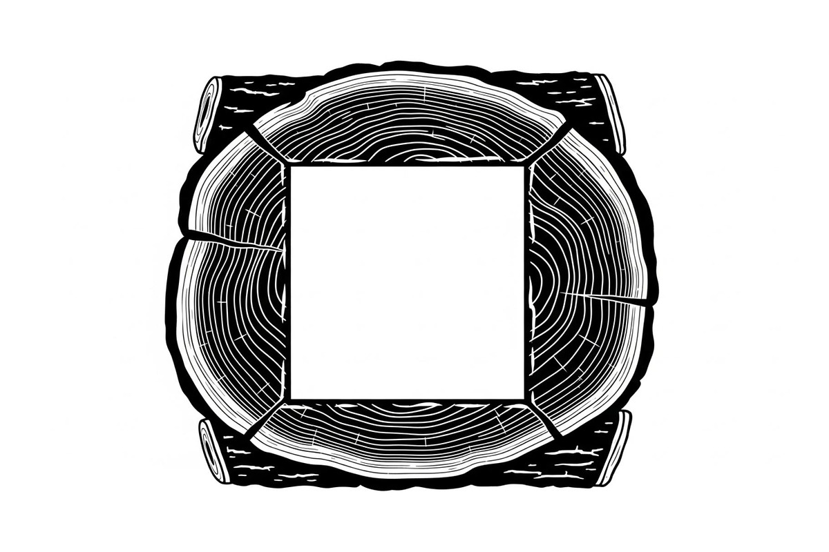 Rustic Wood Slice Frame Bundle, an Illustration by yasushie (Photo 18 of 31)