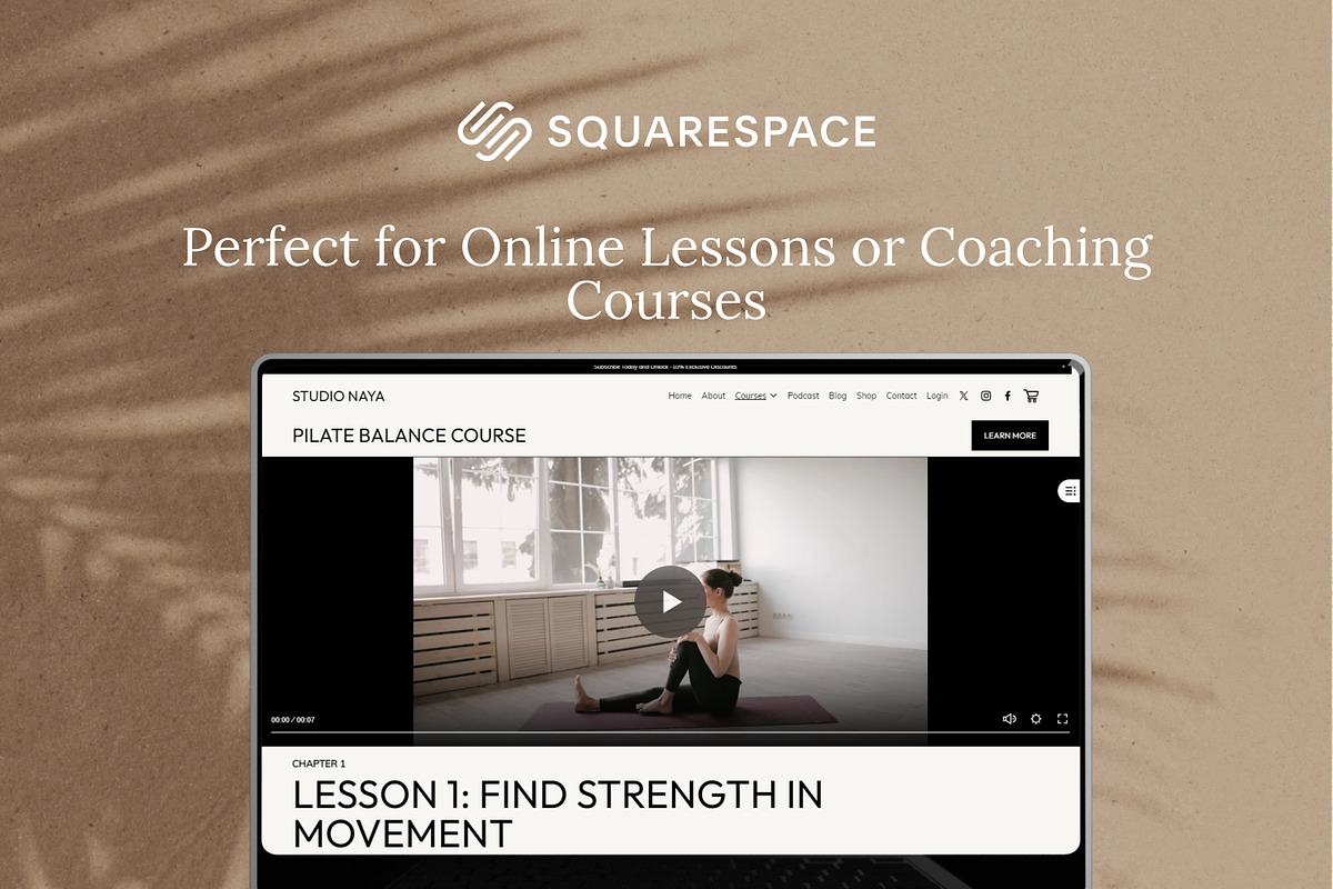 Squarespace Yoga Website Template, a Squarespace Template by Sofia Designs (Photo 5 of 9)