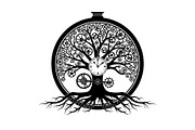 Steampunk Tree of Life Symbol Bundle, an Illustration by yasushie (Thumbnail 11 of 31)