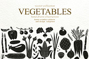Vegetables Vector Collection, a Food Illustration by Lubov Illustrations Shop (Thumbnail 1 of 6)