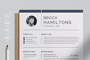 Modern Resume/CV Template, a Resume Template by Proper_media (Thumbnail 1 of 7)