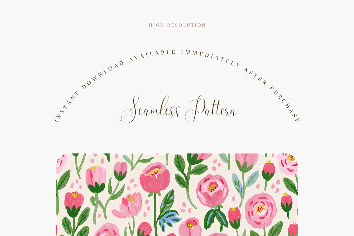 Pink Rosebud Seamless Pattern PNG, a Pattern Graphic by Pati Charm Studio (Photo 2 of 6)