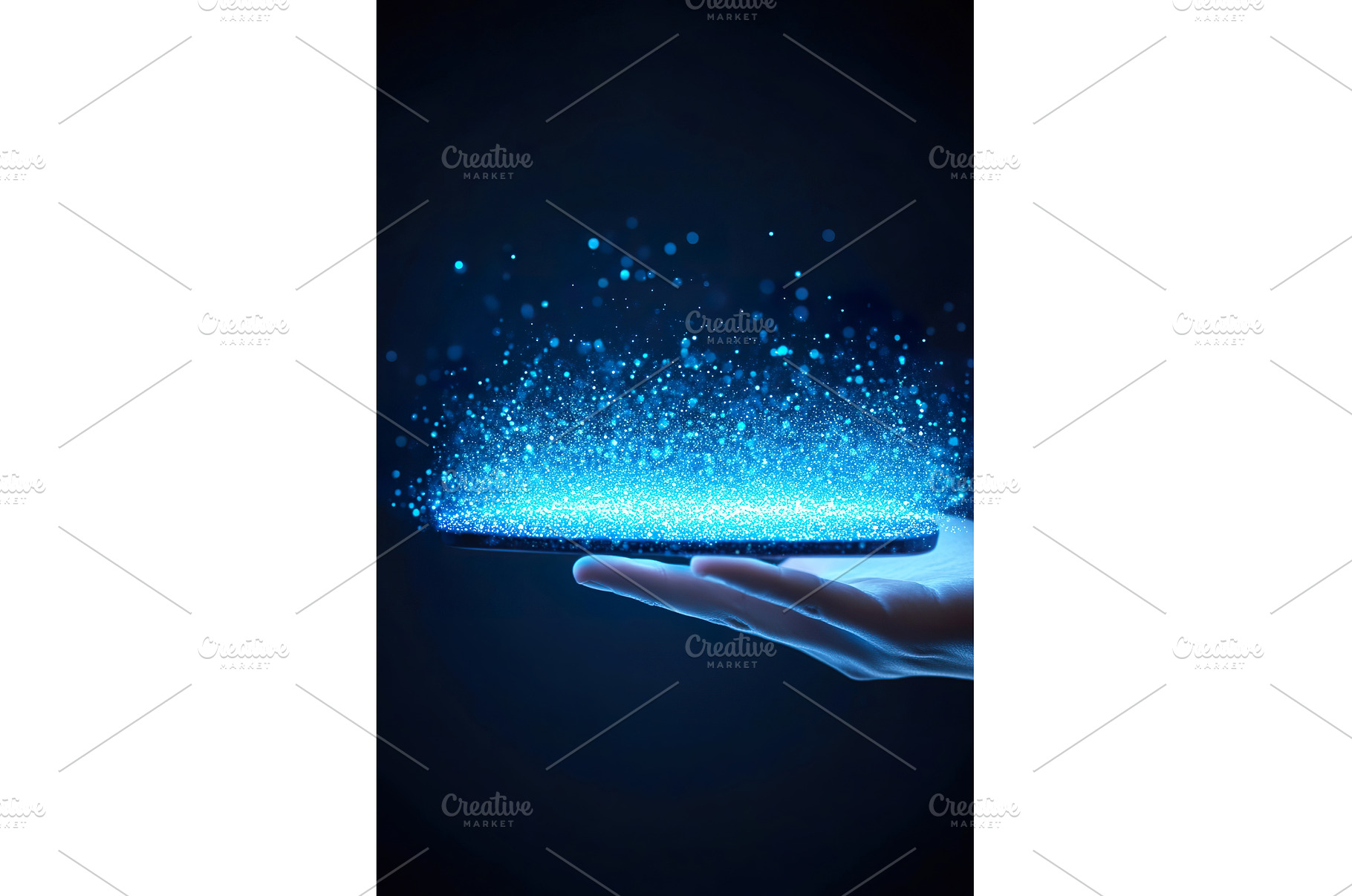 Hand Holding Tablet Displaying, a Technology Photo by Lermont51