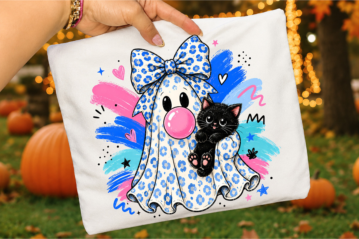 Halloween Ghost PNG,Leopard Ghost, a Seasonal Illustration by Libby Wishes (Photo 3 of 3)